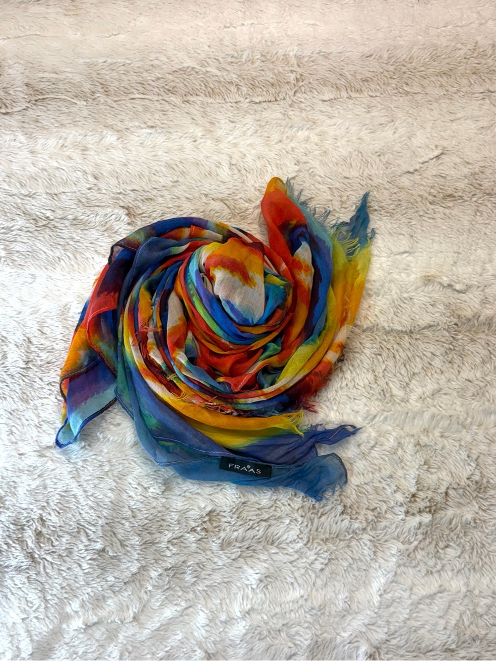 Fraas Multicolor Scarf - Rainbow Print 70” total length